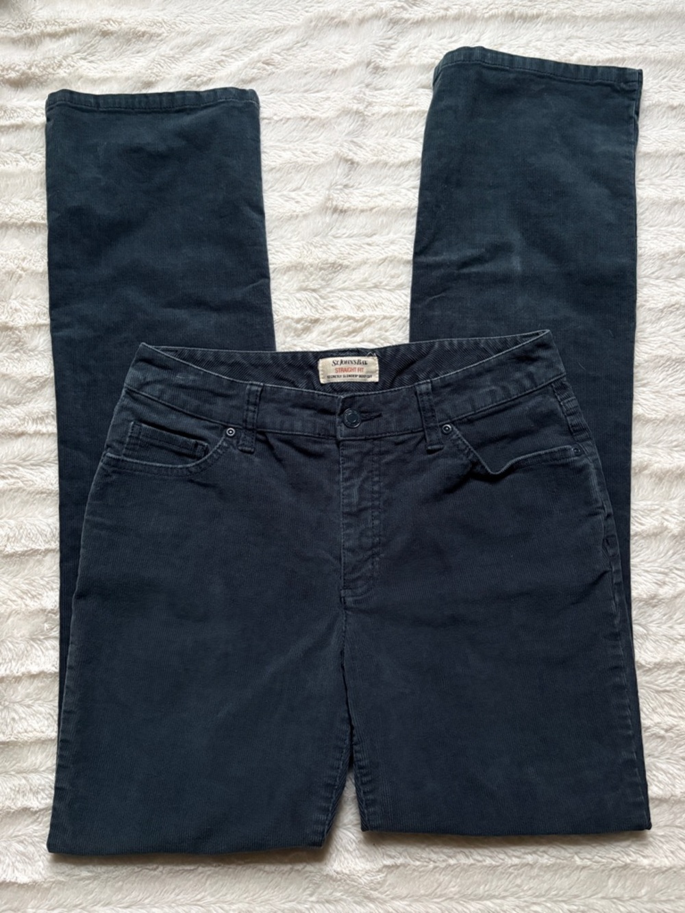 St Johns Bay Women's Corduroy Straight Fit Boot Cut Pants Size 6